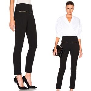 Rag & Bone Annie Ponte Crop Ankle Pants Black Zipper Detail Size 6 Like New!